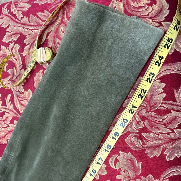 EDDIE BAUER Suede Leather Lined Jacket Blazer Coat Green Women's Large - Picture 16 of 16